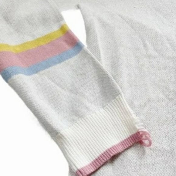 FATE Colorful Lighting Bolt Distressed Knit Sweater with matching mask 2X - Picture 5 of 10